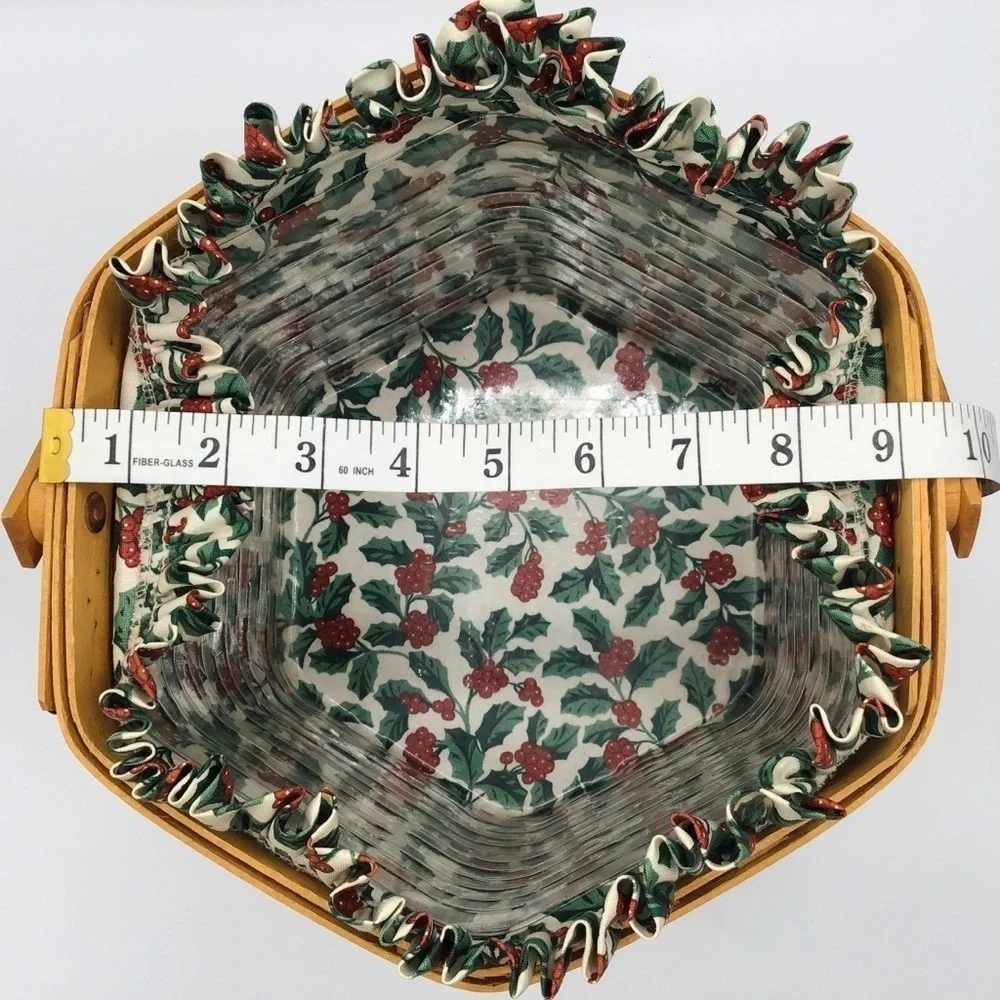 VINTAGE Longaberger 1997 Basket Hostess Christmas Snowflake Handle With Insert